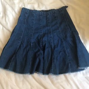 ZARA high waisted denim skirt